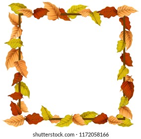 An autumn leaf border illustration