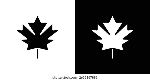 Autumn leaf canadian icon symbols. Vector illustration.