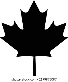 Vector de icono canadiense de hoja de otoño sobre fondo blanco. ilustración