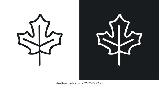 Autumn leaf canadian icons set vectors on white background.