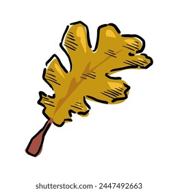 autumn leaf cartoon drawing vector