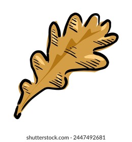 autumn leaf cartoon drawing vector