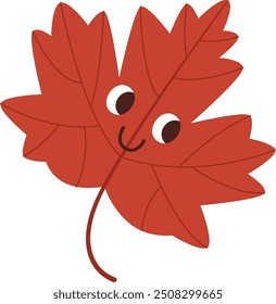 Autumn Leaf Character Vector Illustration