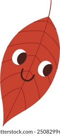 Ilustración vectorial de caracteres de hoja de otoño