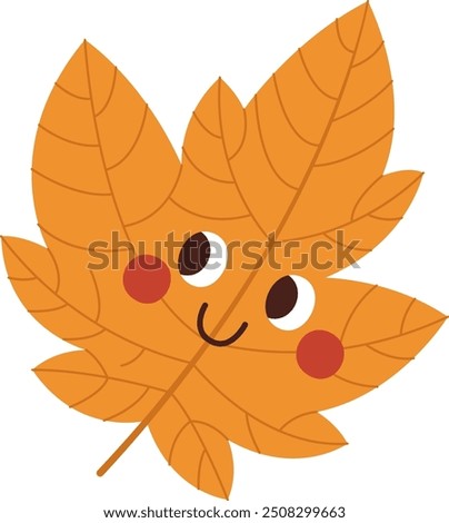 Autumn Leaf Character Vector Illustration