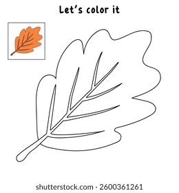 Autumn leaf coloring pages for kids. Trace and color autumn leaf. Maple leaf coloring page. Kindergarten and preschool worksheets printable for kids. Bright Autumn Leaf. Maple leaves clipart, icon.