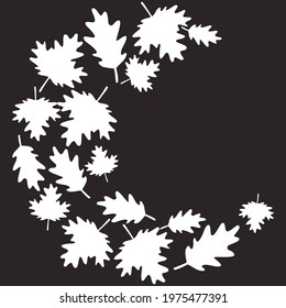 Autumn leaf decoration vector art illustration