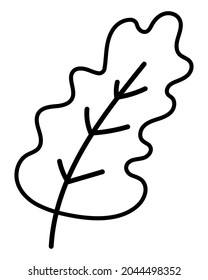Autumn leaf Doodle Vector Illustration. Comic, Hand drawn.