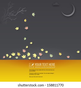 Autumn leaf fall, colorful background for your messages