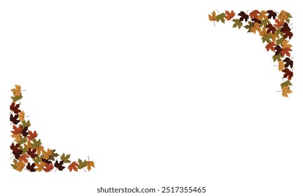 Autumn Leaf fall frame design