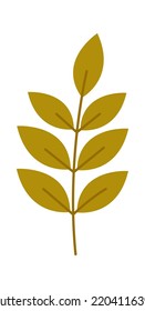 Autumn Leaf. Fall Plant icon. Vector illustration
