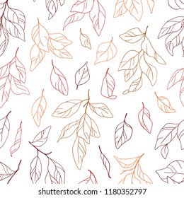 Autumn leaf fall seamless vector pattern.