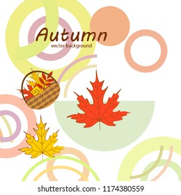 autumn leaf fall wicker basket with leaves
