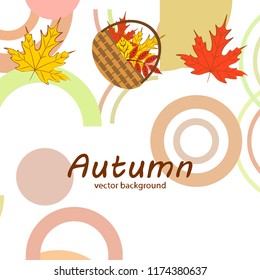autumn leaf fall wicker basket with leaves
