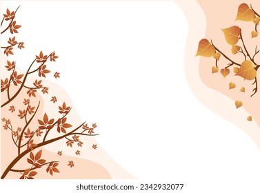 Autumn Leaf flat background for ecommerse