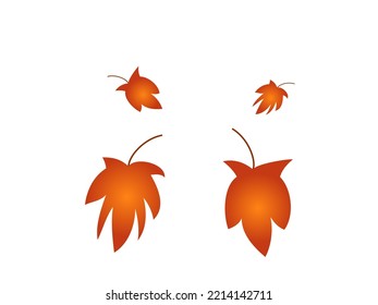 autumn leaf flat design vector illustration