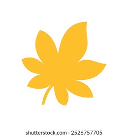 Herbstblatt, flaches Symbol einzeln auf weißem Hintergrund. Flaches Ahornblatt-Symbol. Verbleibt flaches Symbol. Einzeln auf weißem Hintergrund. . Naturelement Design, Ahornblatt