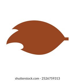 Autumn leaf flat icon isolated on white background. Maple leaf flat icon. Leaves flat icon. Isolated on white background. . Nature element design, Maple leaf
