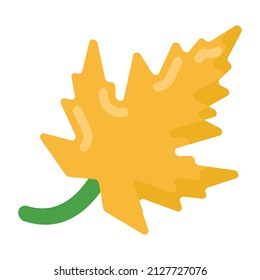 Icono de moda plana de hoja de otoño, vector editable 

