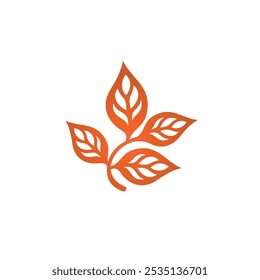 Autumn leaf flora flower logo design inspiration