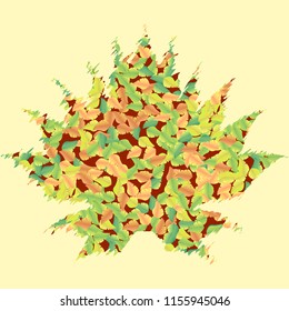Autumn leaf. Autumn foliage. Vector illustration.