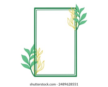 Ilustración de fondo de marco de hoja de otoño