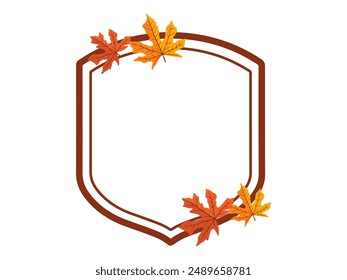 Ilustración de fondo de marco de hoja de otoño