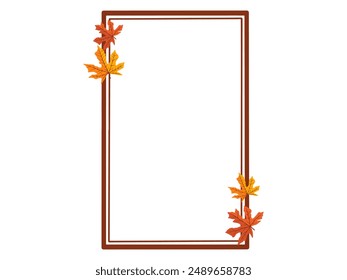 Autumn Leaf Frame Background Illustration