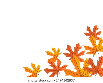Autumn Leaf Frame Background Illustration