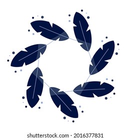 autumn leaf frame for decoration