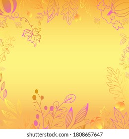 Autumn leaf frame perfect for prints, flyers, banners, invitations, promotions and more. Vector autumn illustration.
