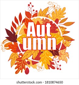 Autumn leaf frame perfect for prints, flyers, banners, invitations, promotions and more. Vector autumn illustration.