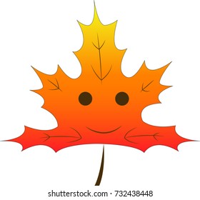 autumn leaf fun smile