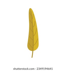 Autumn leaf icon flat vector. Fall maple. Foliage tree isolated