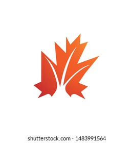 autumn leaf icon vector design template