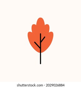 Herbstblattsymbol. Vektorgrafik