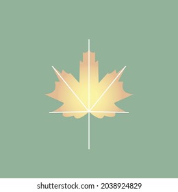 autumn leaf icon. vector illustration	
