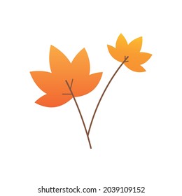 autumn leaf icon. vector illustration	