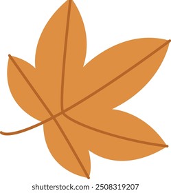 Autumn Leaf Icon Vector Illustration