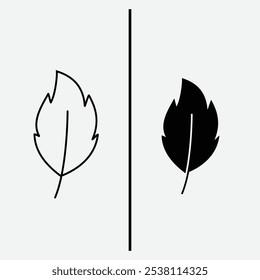 Modelo de design de logotipo de vetor de ícone de folha de outono