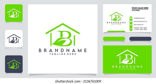 Autumn leaf initial letter b logo Premium Vector