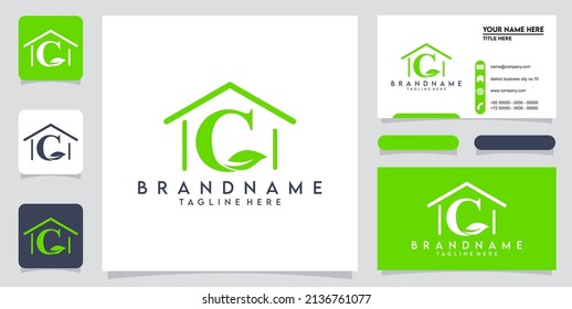 Autumn leaf initial letter g logo Premium Vector