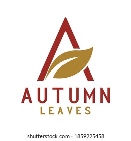 Autumn Leaf Initial Letter A logo