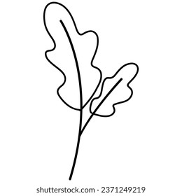Herbstblattlinie Kunst. Vektorgrafik mit Herbstthema.