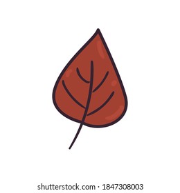 Herbstblatt-Linie und Füllstil-Icon-Design, Saison Natur-Ornament Garten Dekoration und Botanik Thema Vektorgrafik