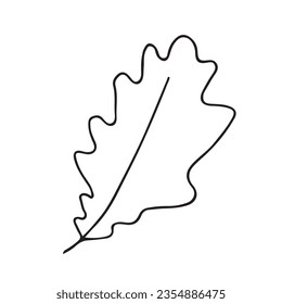 autumn leaf line sketch. Maple Leaf. nature. coloring. vector illustration.