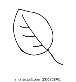 autumn leaf line sketch. Maple Leaf. nature. coloring. vector illustration.