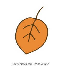 autumn leaf line sketch. Leaf. nature. coloring. vector illustration.