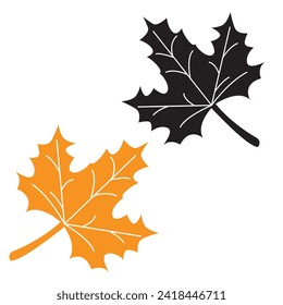 autumn leaf logo icon . Autumn design element. Vector illustration  