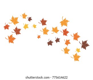 autumn leaf logo vector icon